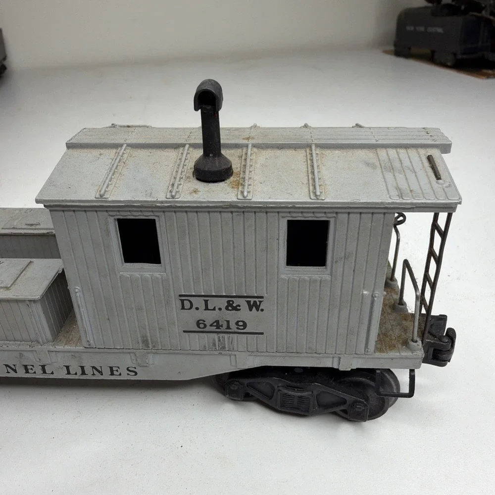 Vintage Lionel Train 6419  O Gauge DL&W Grey Wrecking Work Caboose w/ Orig Box